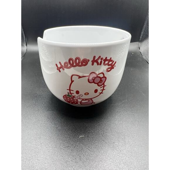 Hello Kitty Strawberry Ramen Bowl Ceramic Does NOT Include Chopsticks Very Good - Picture 5 of 6